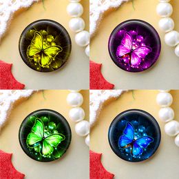 10mm 12mm 25mm 14mm 16mm 18mm 20mm Photo Glass Cabochons Round Cameo Set Handmade Settings Stone Snap Butterfly VMM451