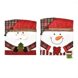 Chair Covers 2 Pack Christmas Santa &- Xmas Removable Cover Home