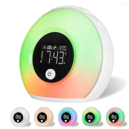 Table Clocks Bluetooth-compatibe Music With Sleeping Light Student WakeUp Alarm Clock Vibration Wake-up Colorful Atmosphere Night