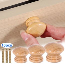 1/5/10pcs Door Handles Nature Wooden Knobs Cabinet Drawer Wardrobe Knobs Door Pull Kitchen Drawer Handles Furnitures Hardware