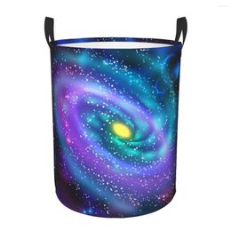 Laundry Bags Dirty Basket Spiral Galaxy Folding Clothing Storage Bucket Toy Home Waterproof Organizer