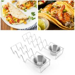 Plates Stainless Steel Taco Rack Holder Good Stand On Table For Pancake