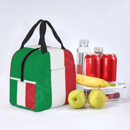 Italian Flag Print Thermal Lunch Bag Insulated Lunch Box for Women Men Kids Bento Bag for Outdoor Picnic Work Office Travel