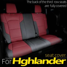 Custom Fit Highlander Car Seat Covers for Select Toyota Highlander Full Set Three-Row Second Row 2020 2021 2022 2023 2024