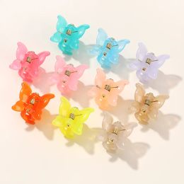 30Pcs New Colourful Butterfly Mini Hair Clip Claw Grip Barrettes Clamps Girls Hairpin Claw Clip Hair Styling Accessories