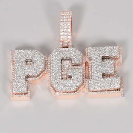Exclusive 925 Sterling Silver Hip Hop Alphabetic Customise Pendant for Men in Moissanite Round Brilliant Vvs Clarity Diamonds