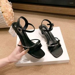 Dress Shoes 2024 Ankle Strap Women Sandals Summer Fashion Sexy Thin High Heels Gladiator Sandal Narrow Band Party Pump