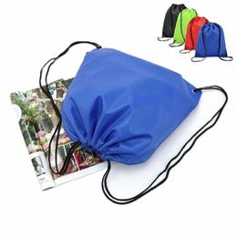 portable Drawstring Bag Oxford Students Backpack Waterproof Sports Riding Backpack Gym Drawstring Shoes Clothes Organiser Pack A921#