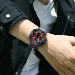 Men Watches Quartz SMAEL Brand Original Wristwatches 50M Waterproof Wristwatch Time Alarm Clock 8087 Sport Watch Military Army