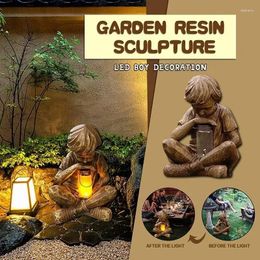 Garden Decorations Glimpses Of God Boy Statue Decoration Resin Ornament Alien Snail Figure Statues Model