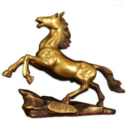 Vases Manufacture Customise Handicraft Golden Colour Horse Different Size Copper Statue Chinese Feng Shui Product Ornaments