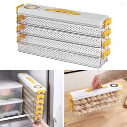 Storage Bottles Sushi Container Capacity Dumpling Box Stackable Transparent Fresh-keeping Refrigerator Food With Timer