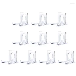 Hooks 10pcs Mini Acrylic Plate Stands Household Tabletop Decorative Bracket For School Office Dormitory Party Table Dropship