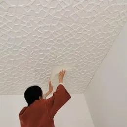 Wallpapers 3D Faux Brick Wall Stickers Diy Decorative Self-Adhesive Waterproof Wallpaper Children'S Room Bedroom Kitchen Home Decor