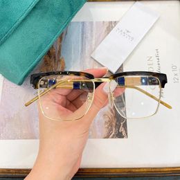 Sunglasses Frames Exquisite Decoration Semi-Rimless Style And Optical Glasses For Men Women Acetate Frame Customizable Lenses