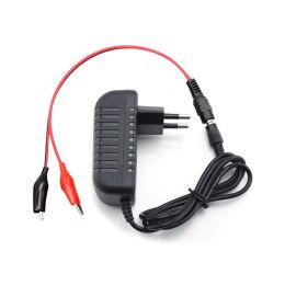 5V 9V 3A 12V 24V 2A Battery Charger Power Supply 5.5mmx2.5mm 2.1mm with Alligator Clips Wire For Car Scooter Motorcycle Bicycles