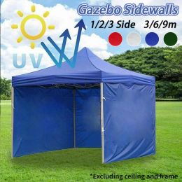 Calligraphy Canopy Tent Sidewall Without Frame and Top Cover Waterproof Oxford Cloth Gazebo Tent Outdoor Folding Sidewall Tent for Bbq