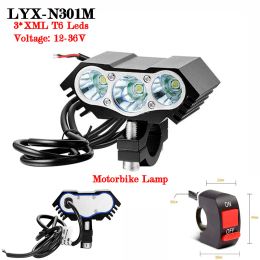 Lights 12V/24V/36V Electric Vehicle Headlight External Modified Motorcycle Lamp T6 LED Scooter Front Light Motorbike Bicycle Lighting