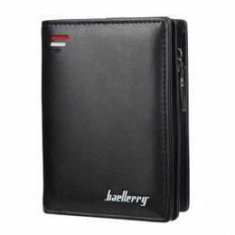 fi Men Wallets Zipper Card Holder High Quality Male Purse PU Leather Coin Holder Wallet O49g#