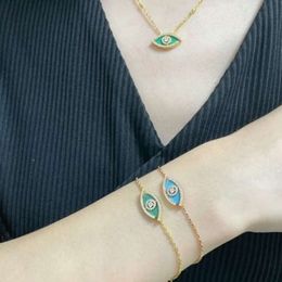 Meiss Jewlery Designer for Women Messikas Jewellery Luxury Bracelet Heart Eye Natural Malachite Necklace Celebrity Fashion Versatile Diamond Collar Chain skmei