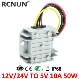 RCNUN Buck 12V 24V to 5V 3A 5A 10A 15A 20A 30A 40A 50A 60A Step Down DC DC Converter Regulator Reliable Car LED Power Supply CE