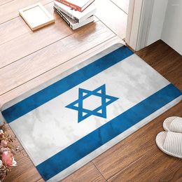 Bath Mats Israel Israeli Flag Mat Blue Protective Toilet Pad For Shower Home Decor Non Slip Foot Graphic Bathroom Carpet