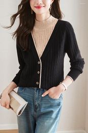 Women's Blouses Woolen Sweater Women 100 Pure Wool Autumn Holiday Two And A Half Turtleneck Loose Base Shirt