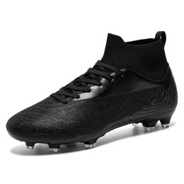 Football Boots Long Spike Soccer Shoes Mens Adults Sports Kids Professional Nonslip Breathable Trainning Cleats Footwear 240323