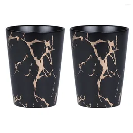 Wine Glasses 2 Pcs Marble Ceramic Mug Milk Cup Ceramics Coffee Men Black Suit Gifts Tea Marbling Classic Water