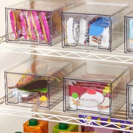 Storage Boxes Transparent Bins Stackable Cosmetic Organizer Drawer For Bathroom Counter Dresser Cabinets Capacity Makeup Box