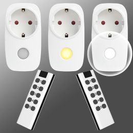 Control Wireless Smart Remote Control Socket Switch 220V 2500W 15A EU FR Universal Plug Remote ON OFF Electrical Outlets for Lighting