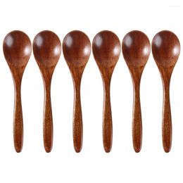 Spoons 6 Pcs Japanese-style Baby Dessert Wooden Coffee Scoop M Bamboo Kitchen Utensil