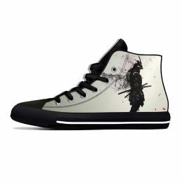 Shoes Hot Japanese Anime Cartoon Samurai Katana Warrior Casual Cloth Shoes High Top Lightweight Breathable 3D Print Men Women Sneakers