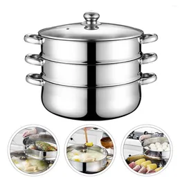 Double Boilers Stainless Steel Soup Pot For Steaming Home Steamer Chinese Style Cooker Cooking