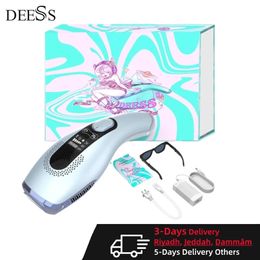 DEESS GP592 Ice Cooling Ipl Laser Hair Removal Home Use 2 In 1 Device Sapphire Lens Unchangeable Lamps Unlimited Flash 240321
