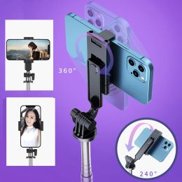1.7m Extendable live Tripod Selfie Stick Support LED Ring Dual light mirror Stand 4 in 1 Phone Mount for iPhone X 8 11 Android
