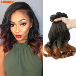 Pack Pack French kinky Curly Hair Weave Bundles Synthetic Hair 6Ps/Lot 14/18 Inch Nature Brown Colour Wavy Hair Bundles Hair