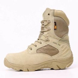 shoes Tactical Combat Army Fans Desert Men Hiking Shoes Nonslip Wearproof Breathable Outdoor Camping Hunting Climbing Working Boots