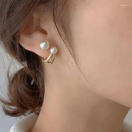 Stud Earrings 1Pair Pearl For Women Fashion Simple Ear Clip Party Girl Temperament Accessories Jewelry