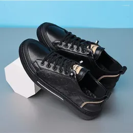 Dress Shoes Luxury Men's Casual Low Top Male Sneakers Leather Outdoor Walking Fashion Students Running Designer Tennis Flats 129