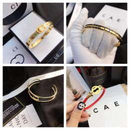Bangle Designer Pendant cuff bangle Bracelets Women Bangle Luxury Bracelets Jewelry 18K Gold Plated Stainless steel Wedding Lovers Gift B