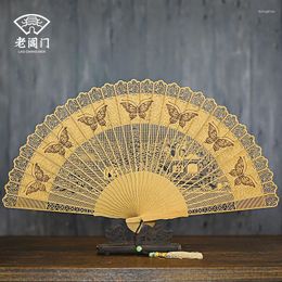Decorative Figurines |handicraft Hollow Out Door Chinese Wind Sandalwood Fan Suzhou Classical Gift To Restore Ancient Ways