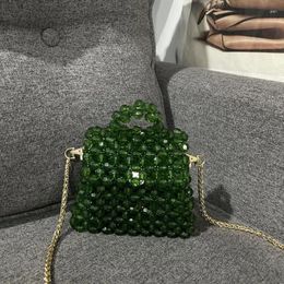 Shoulder Bags Versatile In Summer Crossbody For Woman Handwoven Crystal Bag 2024 Women's Fashionable Minimalist Mini Handbag