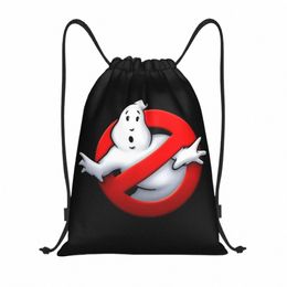 ghost Buster Logo Drawstring Bags Women Men Portable Sports Gym Sackpack Supernatural Comedy Film Training Backpacks C5zQ#