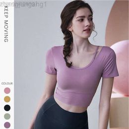 Desginer Bras Lululemmon Same Suit with Temperament Chest Pad U-shaped Beautiful Back Slimming and Breathable Fitness Running Yoga Top 24SS
