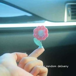 Upgrade Cute Shaking Head Flower Car Ornaments Lovely Swing Sunflower Dashboard Decor Car Interior Decoration Accessories