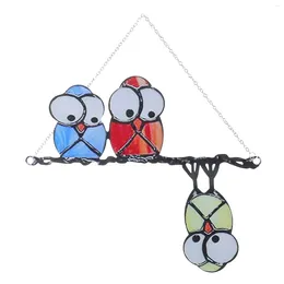 Window Stickers Rustic Home Decor Inverted Bird Pendant Fence Branch Pendants Wall Hanging Crafts Iron Shaped Decors Decorations