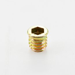 Furniture Insert Nuts Threaded Hex Head Inside Outside Thread Wood Nut Inserts Woodworking M4 M5 M6 M8 M10 Bed Chair Table Nuts