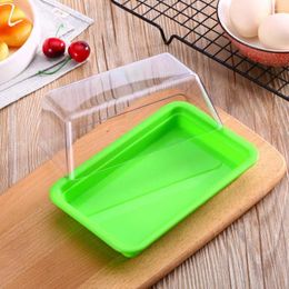 Plates Butter Box With Cutter Grade Cheese Container Transparent Cover Space Storage Case Odor-free Preservation
