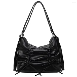 Bag Women Luxury Shoulder PU Leather Daily Tote Handbag Adjustable Strap Solid Colour Backpack Female Dating
